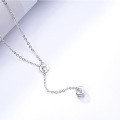 joyería de moda para mujer 2020 plata 925 chapado en cristal piedra colgante collar de cadena diamante joyería de plata